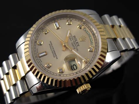 rolex day date two tone replica|rolex knockoff watches day date.